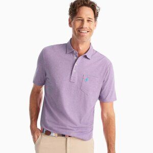 johnnie-O "Hangin Out" Original 4-Button Heathered Polo - "Aster"